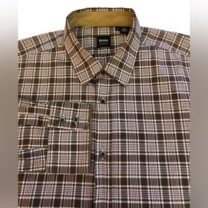 BOSS HUGO BOSS Shirt. Men’s XL. Long Sleeve Button Up Plaid Preppy Casual